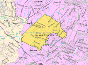 Map of West Caldwell New Jersey